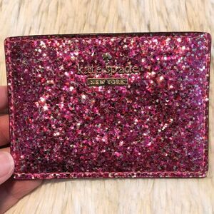 Kate Spade New York Pink Sparkle Cardholder